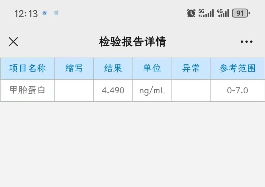 74 days post yolk sac tumor surgery, AFP level is 4.49